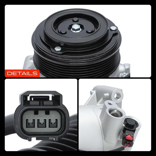 Miniatura 9 de A-Premium Compresor de aire acondicionado de CA con embrague compatible con Honda CR-V 2017-2022, Civic 2016-2021, solo compatible con motor de 1.5 L
