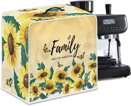 Miniatura 68 de DISNIMO Cubierta antipolvo para cafetera de mariposa azul, fundas para máquina de hacer café de cocina con mango superior, cubierta
