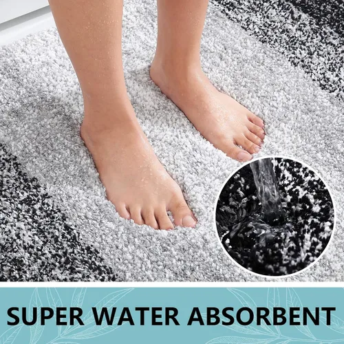Miniatura 4 de Arotive Alfombras de baño de microfibra de 2 piezas, tamaño de alfombra de baño 30 x 20 pulgadas y alfombras de inodoro de 24 x 20 pulgadas