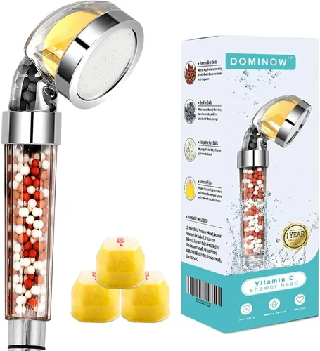 Miniatura 8 de Cabezal de ducha con vitamina C de mano, suavizante de agua dura, cabezal de ducha de alta presión con filtro, cabezal de ducha de mano con manguera
