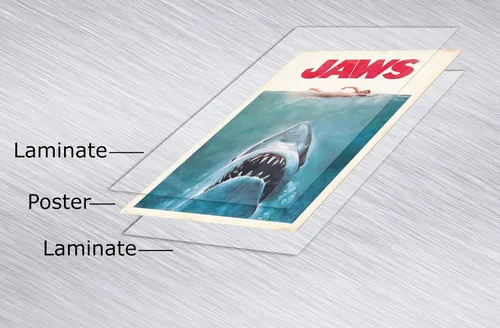 Miniatura 5 de Jaws - Póster de película (estilo regular, retro, vintage, tamaño: 24 x 36 pulgadas) (póster laminado)
