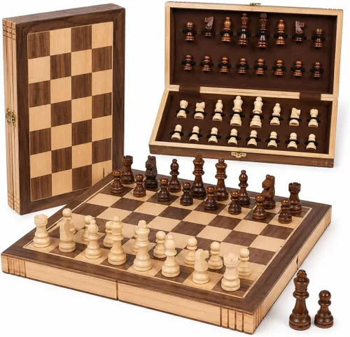 Juego de ajedrez de madera plegable con cierre de imán de Kangaroo's Folding