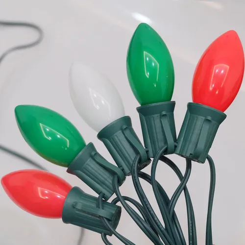 Miniatura 15 de C7 Luces de Navidad para Exteriores 25 Pies Luces de Cadena LED de Navidad con 27 Bombillas LED Multicolor (2 de Repuesto), Luces de Cadena