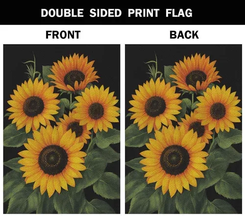 Miniatura 2 de AOYEGO Bandera de jardín con diseño de girasol, pequeña, vertical, de doble cara, 12.5 x 18 pulgadas, flor de otoño, color amarillo, floral