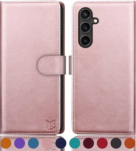 Miniatura 13 de SUANPOT Funda tipo cartera para Samsung Galaxy S23 FE con bloqueo RFID, tarjetero de piel sintética con tapa y tapa para teléfono para Samsung S23