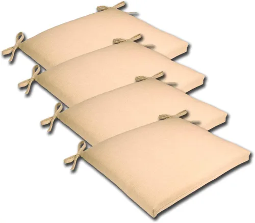 Comfort Classics Juego de 4 cojines de asiento de poliéster hilado de 16 pulgadas de ancho x 17 pulgadas de profundidad x 1.5 pulgadas de alto en
