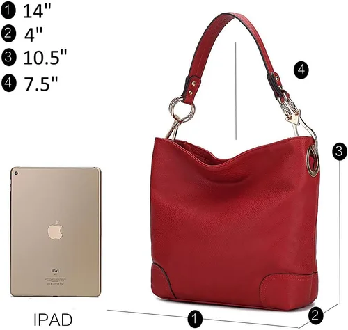 Miniatura 12 de MKF Collection Mia K - Bolso Hobo para mujer, de piel vegana, bolso de hombro holgado, bolso con asa superior