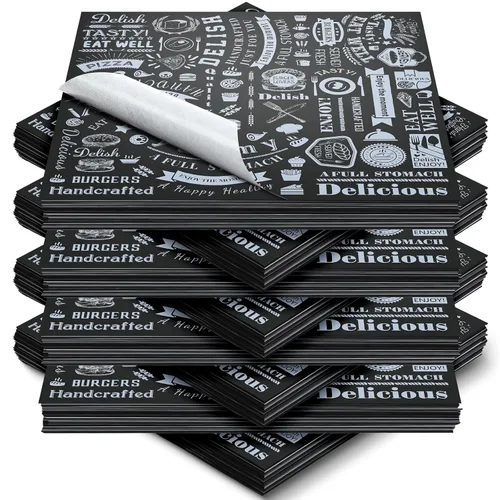 Miniatura 24 de 1000 piezas de hojas de papel encerado para delicatessen de 12 x 12 pulgadas, resistentes a la grasa, forros para bandejas canasta, papel de Blanco