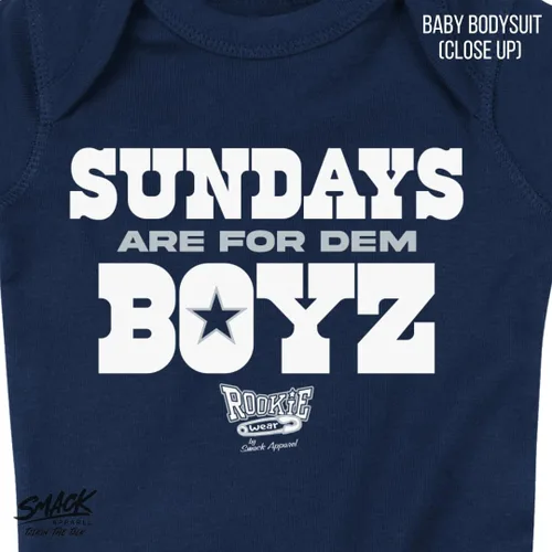 Miniatura 3 de Los domingos son para Dem Boyz Ropa de Bebé para los fanáticos del fútbol americano de Dallas (NB-7T)
