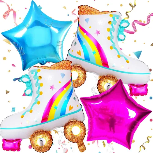 Miniatura 2 de KatchOn, Globo rosa intenso del número 7 de 40 pulgadas, paquete de 5 unidades. Globos de patinaje para decoraciones de fiesta de patinaje sobre