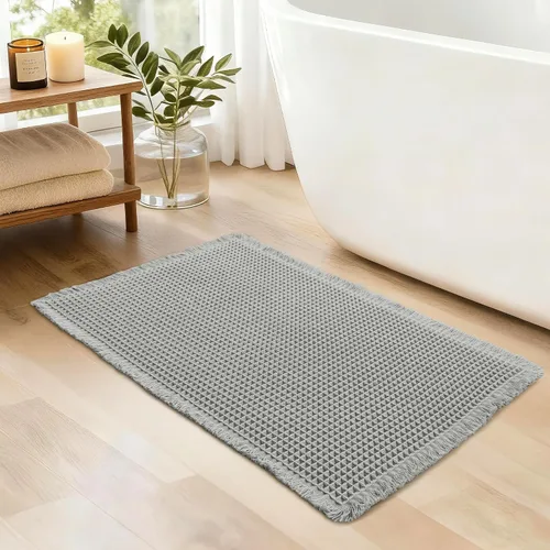 Miniatura 21 de JIUZHEN Tapete de Baño Mejorado con Diseño de Gofre Súper Absorbente Tapetes de Baño Antideslizantes Alfombras de Baño Lavables a Máquina de Secado