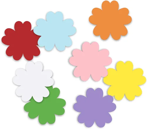 80 recortes en forma de pétalo, decoración de tablón de anuncios de UNIIDECO recortes, decoración de aula, niños, profesores, suministros de