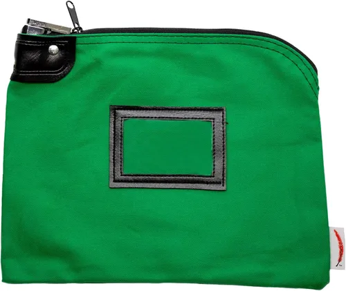 Miniatura 7 de Bolsa de banco con bloqueo de lona con llave de seguridad (negro)
