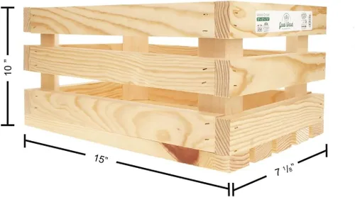 Miniatura 6 de LEISURE ARTS Buena caja de madera de madera, caja de madera sin terminar, cajas para exhibición, cajas para almacenamiento, madera sin terminar, 15
