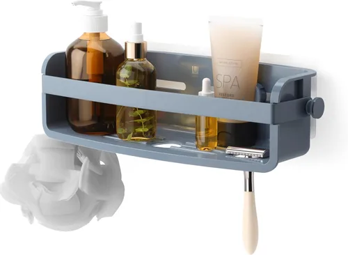 Miniatura 11 de Umbra Estante de esquina de ducha adhesivo flexible para baño, color blanco