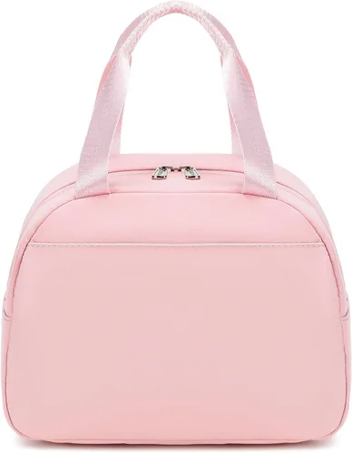 Miniatura 12 de abshoo Bolsa de almuerzo reutilizable para mujeres y niñas, bolsa de almuerzo aislada para la escuela, trabajo, picnic, viajes (azul claro)