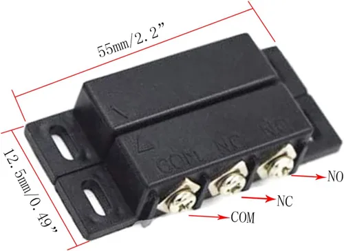 Miniatura 2 de Interruptor magnético MC-31B NC/NO de montaje en superficie con cable para ventana de puerta, interruptor magnético de puerta, sensor de contacto