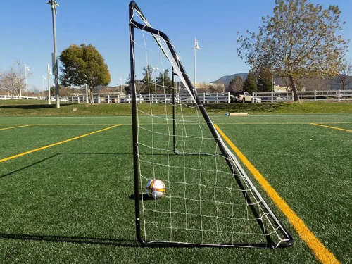 Miniatura 6 de Portería de fútbol de acero galvanizado recubierto de polvo de 12 x 6 pies con red. Ayuda de entrenamiento portátil AYSO de tamaño reglamentario