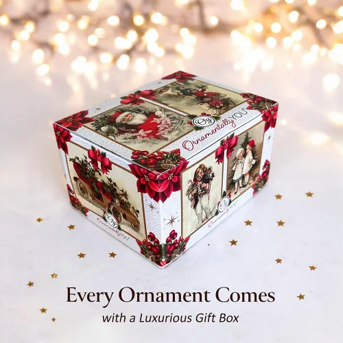 Miniatura 2 de Adorable adorno de gato atigrado con sombrero de Papá Noel, decoraciones navideñas perfectas para los amantes de los gatos, cristal hecho a mano