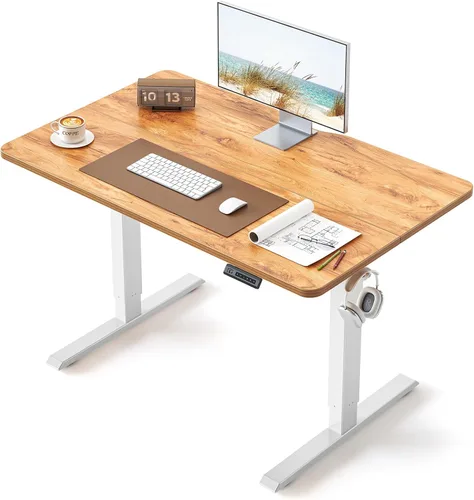 Miniatura 37 de BANTI Escritorio de pie de 48 × 24 pulgadas, ergonómico, altura eléctrica ajustable, para sentarse y ponerse de pie, escritorio de oficina para Arce