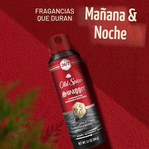 Miniatura 10 de Old Spice Spray corporal sin aluminio para hombres, protección contra olores 24/7, fragancia y frescura duraderas 24/7, aroma de calidad de colonia