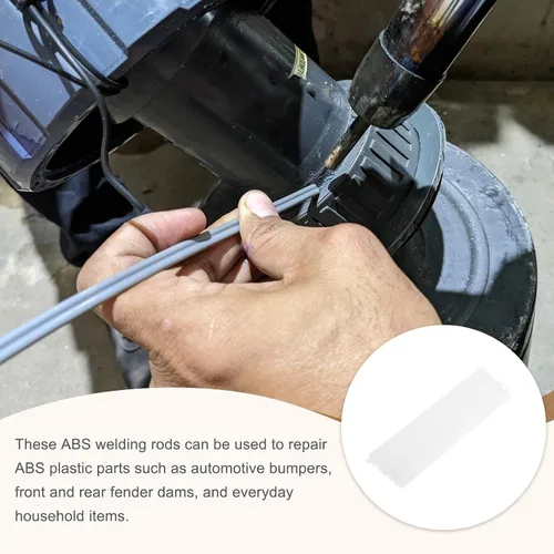 Miniatura 4 de MECCANIXITY Varillas de soldadura de plástico de 8 pulgadas, varillas redondas de doble hebra, varillas de soldadura ABS para soldador de plástico