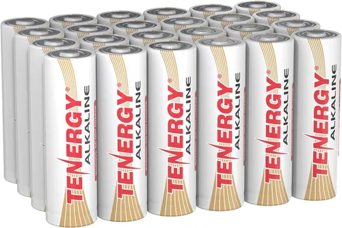 Tenergy Batería alcalina AA de 1.5 V no recargable para relojes, controles remotos, juguetes y dispositivos electrónicos, pilas AA de repuesto, 24