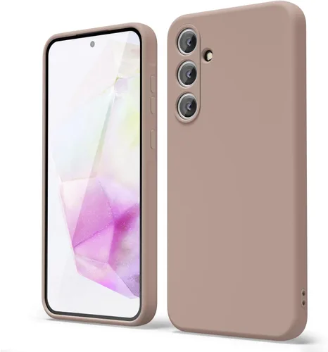 Miniatura 155 de oakxco Funda para teléfono Samsung Galaxy A12 con agarre de silicona líquida, linda delgada fina suave cubierta de gel de goma TPU lisa para mujeres