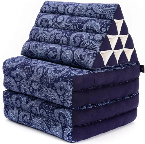 Miniatura 2 de Leewadee Cómodo colchón japonés de suelo, cama tailandesa con cojín triangular, colchón futón, tapete de masaje tailandés extra largo, 89 x 20 CBT1