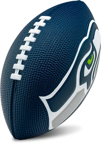 Miniatura 31 de Franklin Sports NFL - Fútbol americano de espuma para niños, pelota suave de tamaño junior de 8.5 pulgadas con logotipos 3D, perfecta para el día