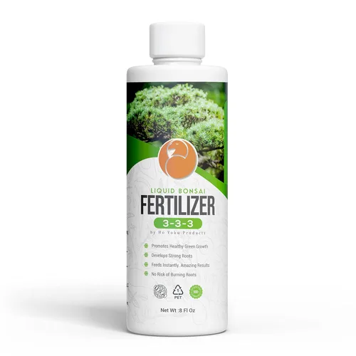 Bonsai Fertilizer by Ho Yoku - Water Soluble and Free of Odor, 3-3-3 Liquid Bonsai Food and Fast Acting for Indoor Plants