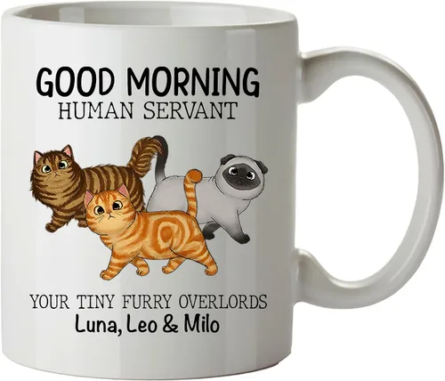Miniatura 7 de Regalos de gatos para los amantes de los gatos, taza de gato personalizada, taza de gato de Feliz Navidad, ideas de regalos para dueños de gatos