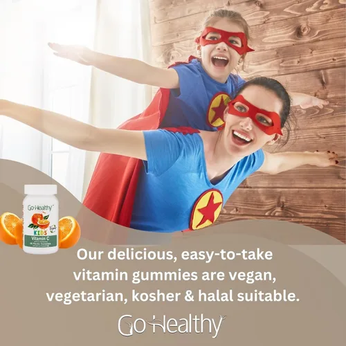 Miniatura 8 de Gomitas Go Healthy de vitamina C para niños, veganas, vegetarianas, sin OMG, sin gluten, kosher y halal, 60 porciones