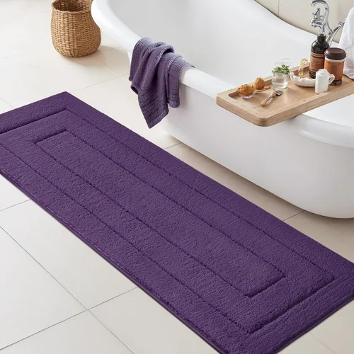 Miniatura 70 de GRANNY SAYS Alfombras de baño antideslizantes, lavables, extra suaves y absorbentes de agua para baño, alfombra de baño peluda de felpa, alfombra