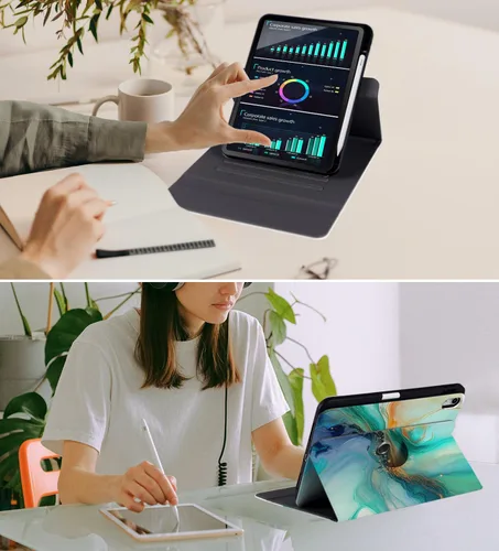 Miniatura 7 de Funda giratoria para iPad Air 5ª generación 2022, iPad Air 4ª generación 2020, iPad Air m2 de 11 pulgadas 2024, para Apple Air 5/4 10.9 y 6ª Noche