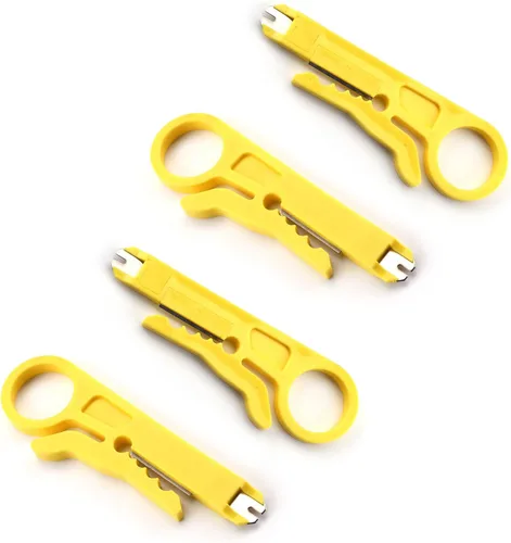 Miniatura 8 de Utoolmart Mini pelacables cortador de perforación para cable de red, cable de datos RJ45 Cat5, cable de teléfono y cable UTP de computadora, 2