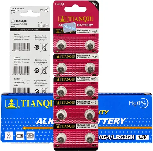 Miniatura 2 de Tianqiu 10PCS Ag4 Lr626 377 Sr626Sw Batería alcalina