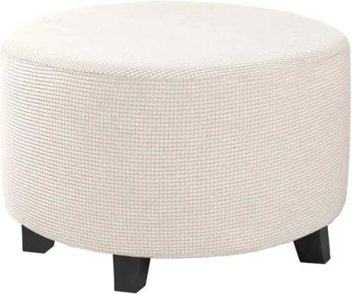 Miniatura 17 de H.VERSAILTEX Funda otomana rectangular de 29 a 34 pies para reposapiés, fundas protectoras para reposapiés, con tela jacquard elástica, gruesa