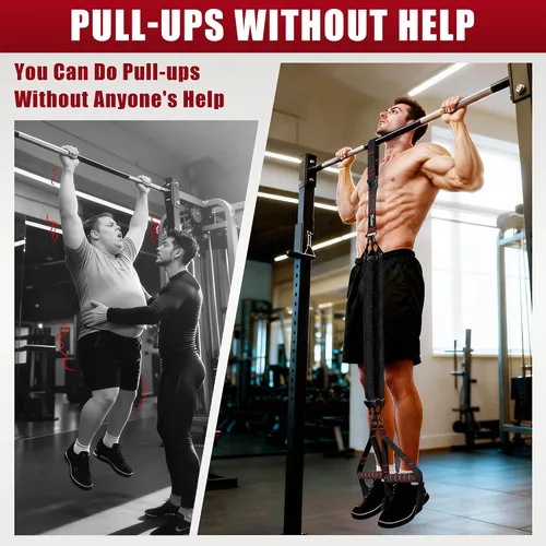 Miniatura 3 de Pull Up Assistance Bands, Heavy Duty Resistance Bands with Handles, Exercise Band with Door Anchor, Adjustable Workout Band Set for Pull Up Bar