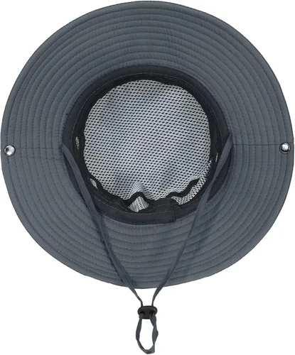 Miniatura 5 de Sombrero de sol para niños con protección solar UPF 50+, sombrero de pescador para niños y niñas, ala ancha, verano, playa, pesca, safari, sombrero