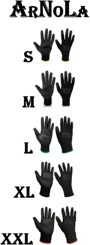 Miniatura 5 de 12 pares de guantes de trabajo antiestáticos ESD, guantes de seguridad con revestimiento de poliuretano calibre 13 para montaje electrónico.