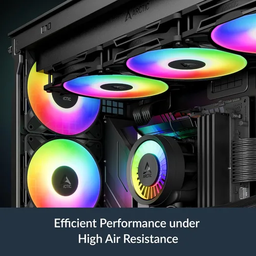 Miniatura 3 de ARCTIC P12 Pro A-RGB - Potente ventilador premium, ventilador PWM de 120 mm con divisor de cable Y, 600-3000 RPM, 0 RPM <5% PWM, RGB digital de 5V