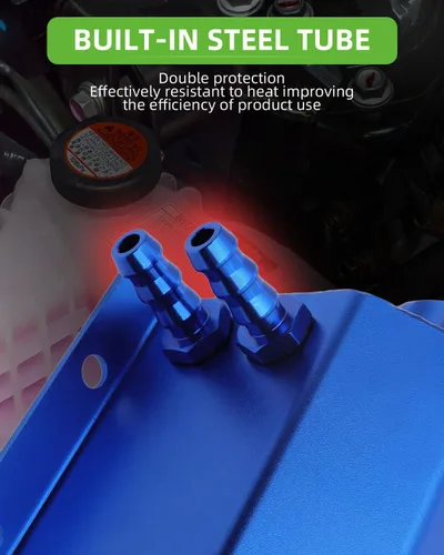 Miniatura 7 de SCITOO Tanque de Radiador Botella de Reserva de Refrigerante de Recuperación de Desbordamiento [Con Sensor y con Tapa] 1L Universal Azul Reemplazo #