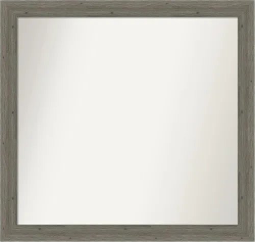 Miniatura 97 de Amanti Art Espejo de pared personalizado no biselado (24.5 x 24.5 pulgadas), marco gris marrón alta, varios tamaños personalizados, espejo de baño