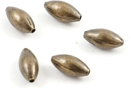 Miniatura 4 de 1000 cuentas sueltas de arroz ovaladas lisas de 0.236 in (0.24 pulgadas), espaciador pequeño y pequeño, chapado en bronce antiguo