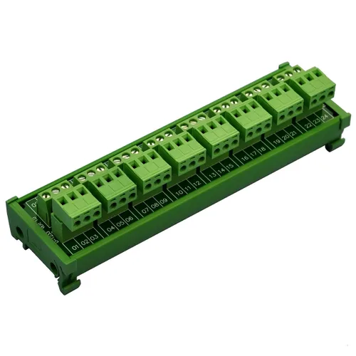 Miniatura 2 de Electronics-Salon Módulo de distribución de bloque de terminales de tornillo de 8x3 posiciones 10A/300V enchufable para montaje en carril DIN