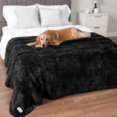 Miniatura 21 de PETAMI Manta de forro polar esponjoso para gatos y perros, gris, talla XL