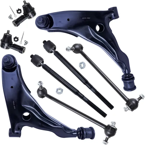 Miniatura 337 de Detroit Axle - Kit de brazos de control de extremo delantero de 8 piezas para Dodge Dakota 00-04, Durango 00-03, 4 brazos de control superior e
