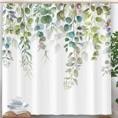Miniatura 12 de Juego de cortinas de ducha con diseño de hongos y mariposas florales negras y rojas, tela impermeable, cortinas de ducha para baño, decoración