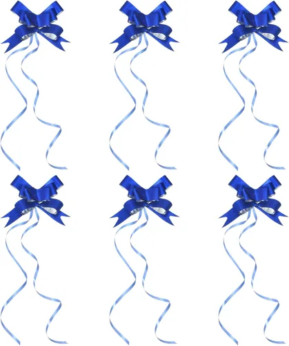 Patikil Lazos de 2 pulgadas, paquete de 40 cintas decorativas para bodas, fiestas, cumpleaños, color azul